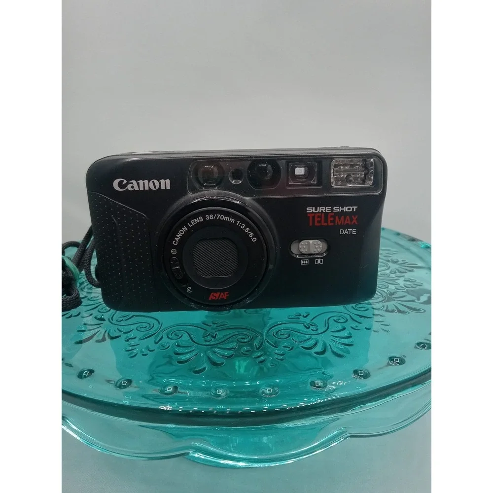 Canon Sure Shot TELEMAX Date Point & Shoot 35mm Film Camera 38/70mm Lens TESTED